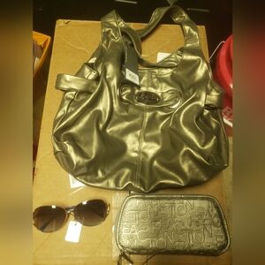 Kenneth Cole Elektra Metallic Shoulder Bag with Wallet